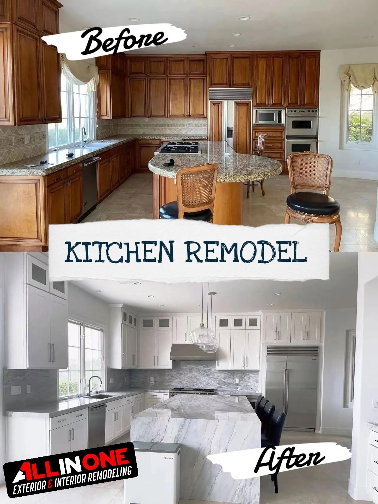 before and after kitchen remodel